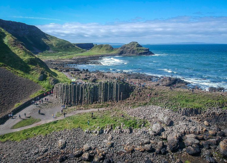 Drone Footage at Giants Causeway Northern Ireland