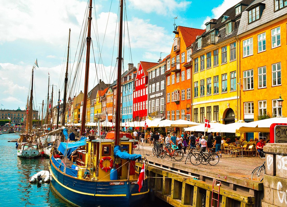 Nyhavanh Harbour in Copenhagen Denmark