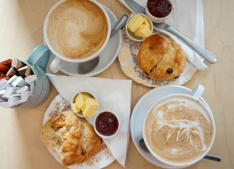 Coffee and Scones at Loaf Cafe and Bakery in Crawfordsburn Village Bangor NI