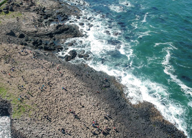 Drone Footage at Giants Causeway Northern Ireland