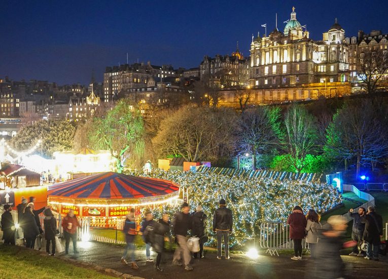 Christmas Market in central Edinburgh Places to Visit in Scotland Winter