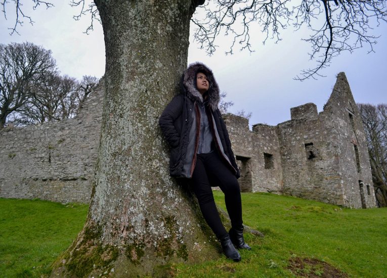 Fanfan Wilson at Dundrum Castle in County Down Northern Ireland