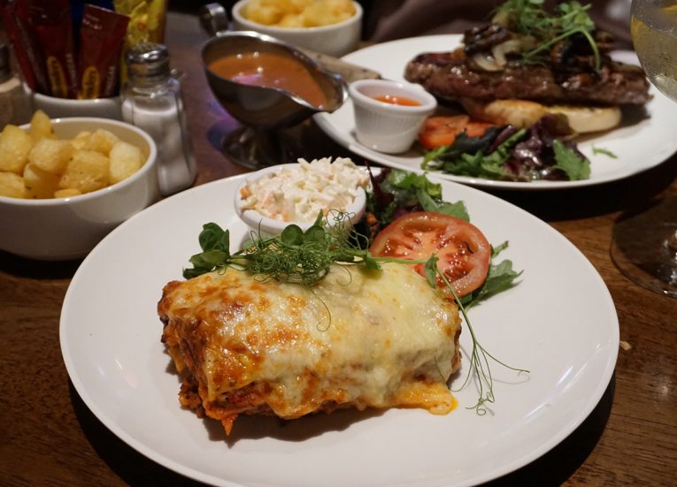 Lasagne and Chips in Londonderry Northern Ireland